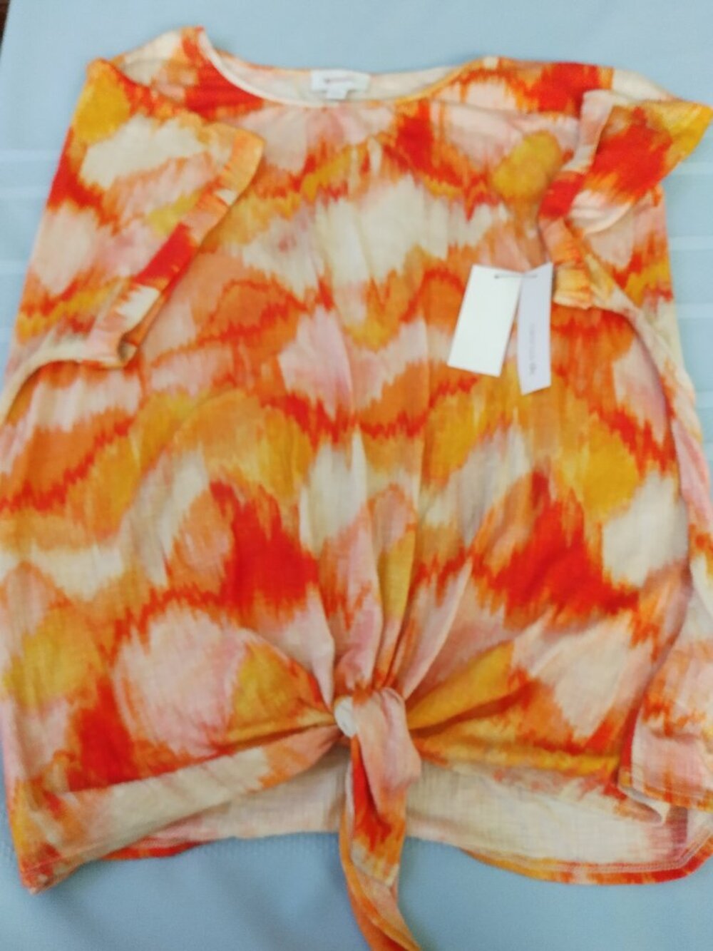 NWT AB Studio Women's Tie Front Blouse Size XXL